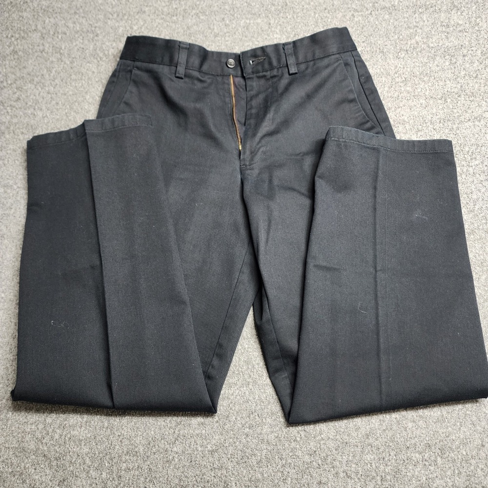 Dockers Individual Fit Khaki Pants Men 30x30 Black Flat Front Classic Fit Y2K